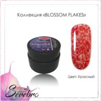 Гель лак Blossom Flakes №01 (Красный) "Serebro collection", 5 мл