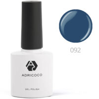 Цветной гель-лак ADRICOCO №093 мерцающий морской синий (8 мл.)
