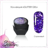 Гель лак Glitter-gel "Serebro collection" (сиреневый голографик), 5 мл