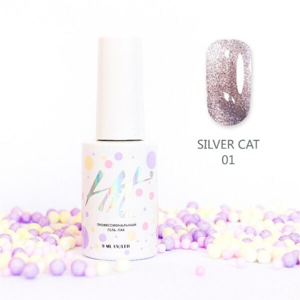 Гель-лак ТМ "HIT gel" №01 Silver cat, 9 мл