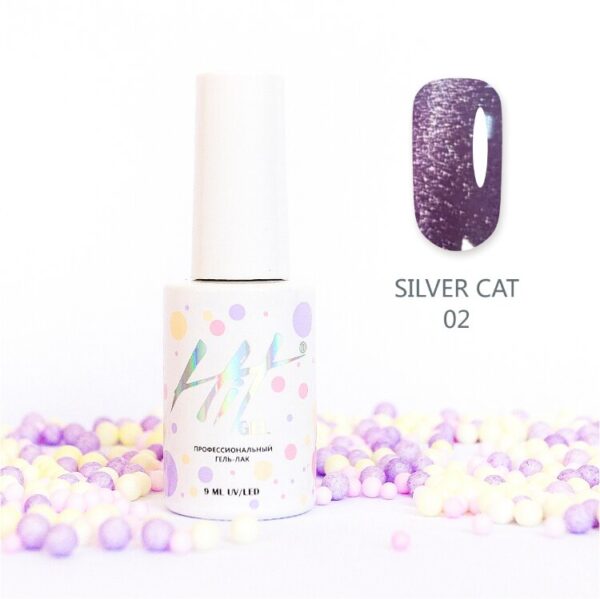 Гель-лак ТМ "HIT gel" №02 Silver cat, 9 мл
